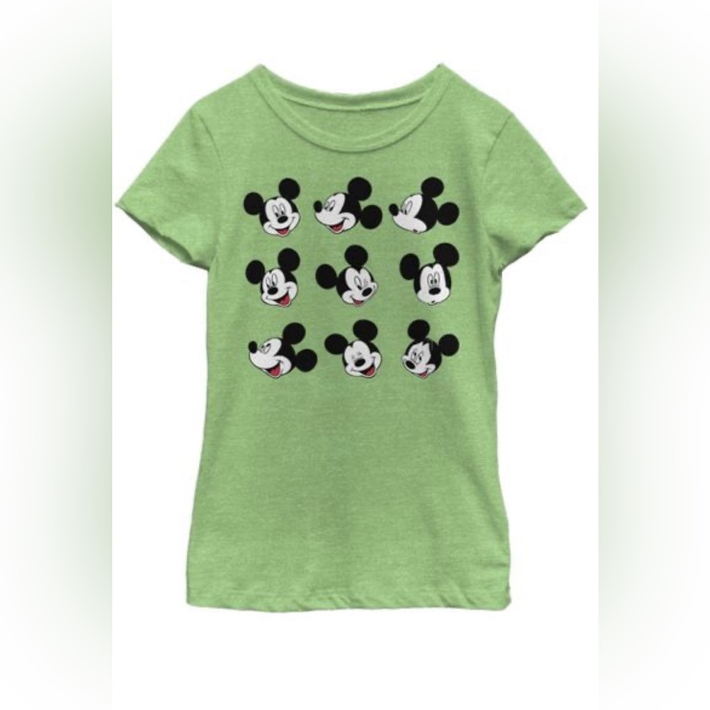 Girl's Disney Mickey Mouse Funny Faces T-Shirt XL Size 10 girls